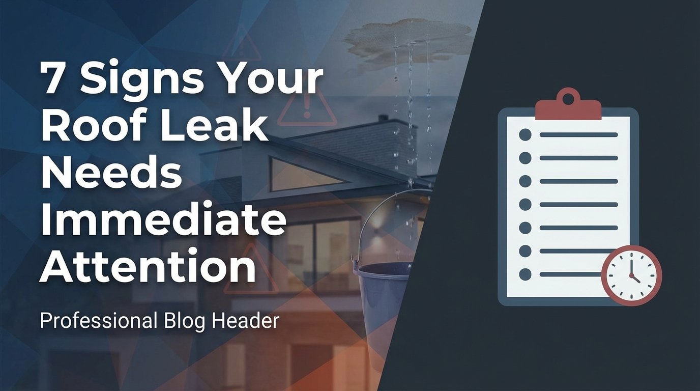 7 Signs Your Roof Leak Needs Immediate Attention