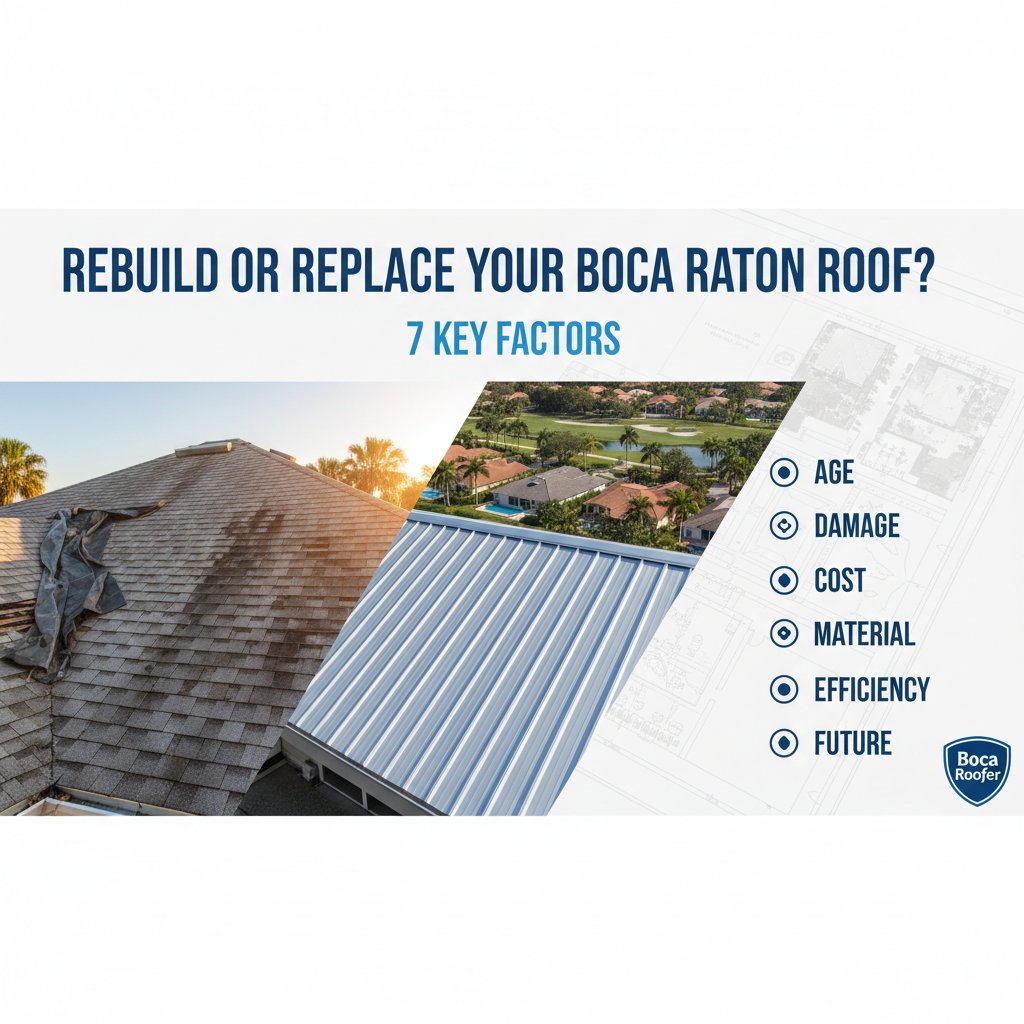 Rebuild or Replace Your Boca Raton Roof? 7 Key Factors