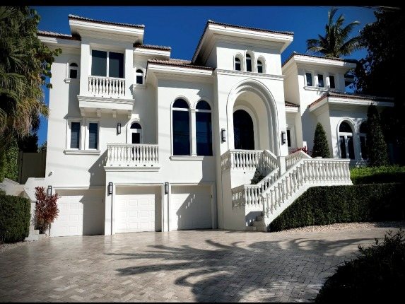 A $12 million oceanfront estate in Highland Beach with a preserved tile roof