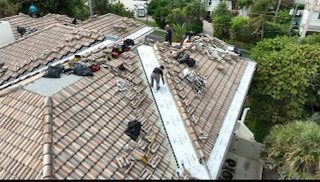 A high-water-flow roof section documented during the inspection