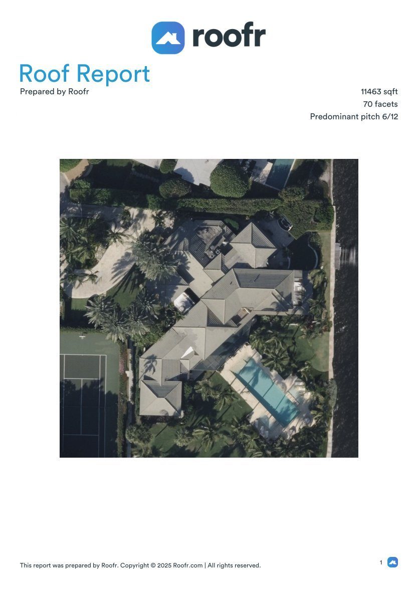Measured roof report preview