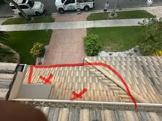 Leak section outlined in red, Delray Beach 33445