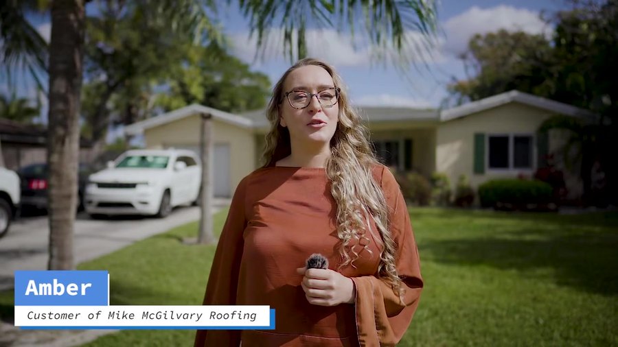 Mike McGilvary Roofing — the Amber walkthrough (video still)