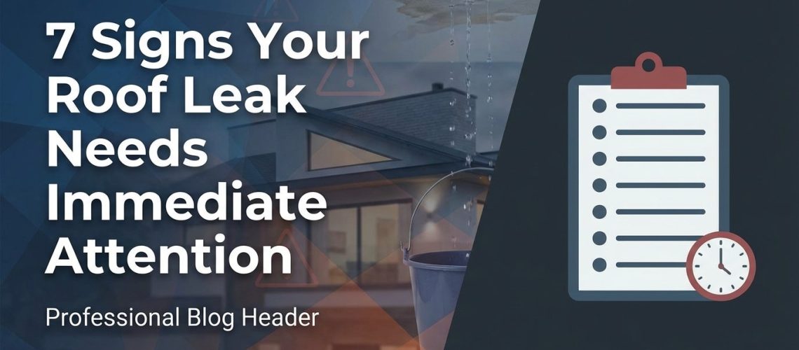 7 Signs Your Roof Leak Needs Immediate Attention