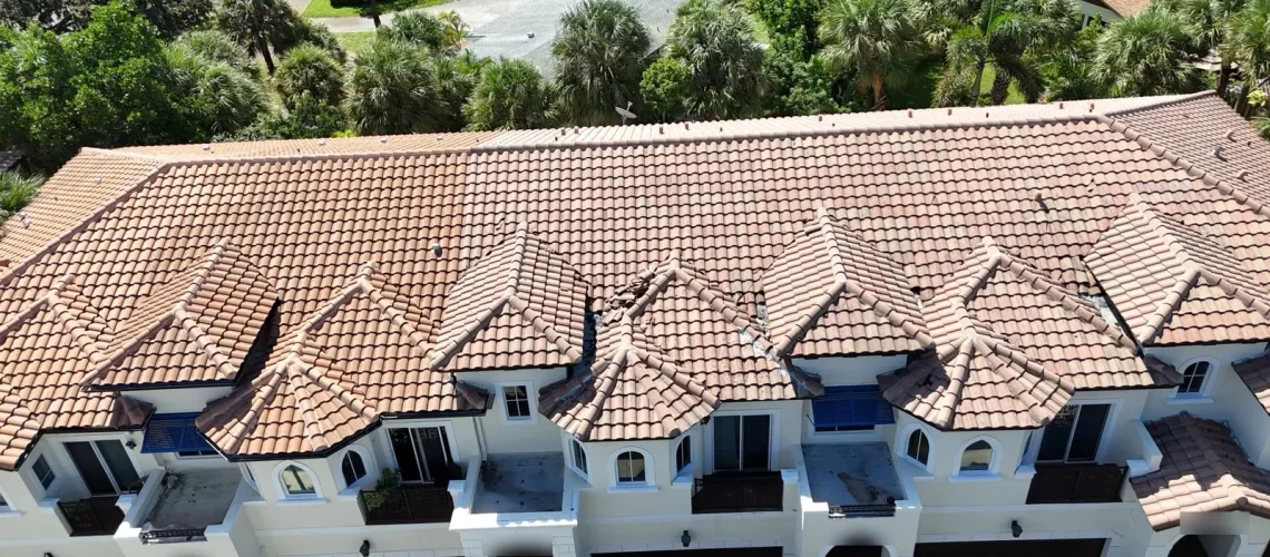 cheap-tile-repair-drone-townhome-tile-roof-overview