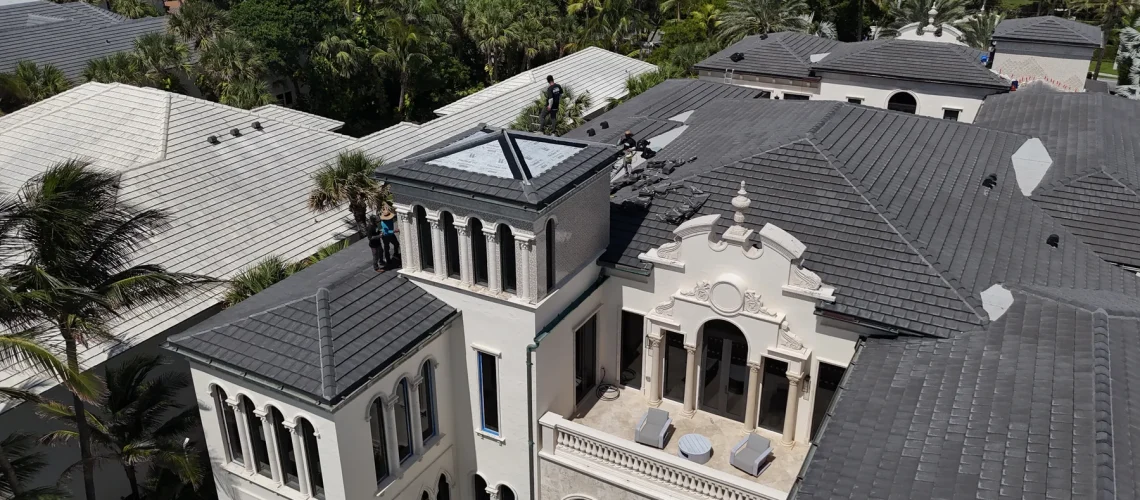 Mike McGilvary Roofing performing targeted tile roof reconstruction